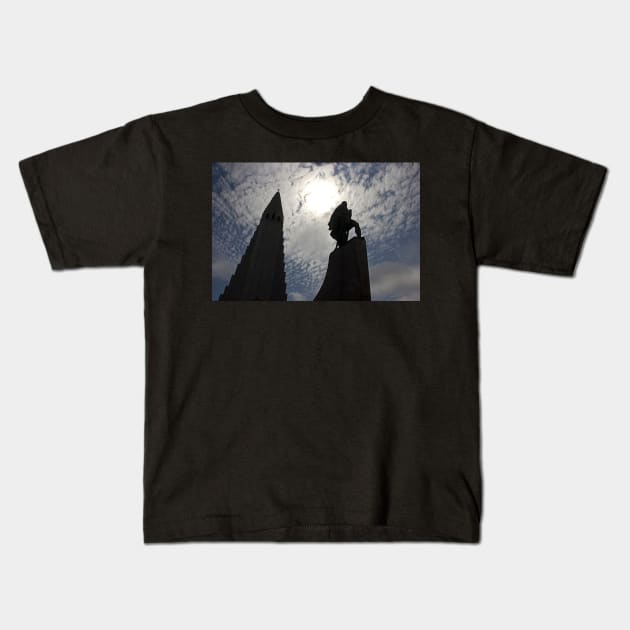 Hallgrimskirkja Cathedral Kids T-Shirt by Memories4you